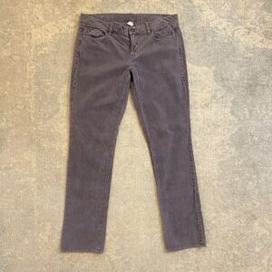 J Crew Pants Womens 30R Gray City Fit Corduroy Straight Leg 5 Pocket Casual